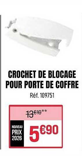 CROCHET DE BLOCAGE POUR PORTE DE COFFRE