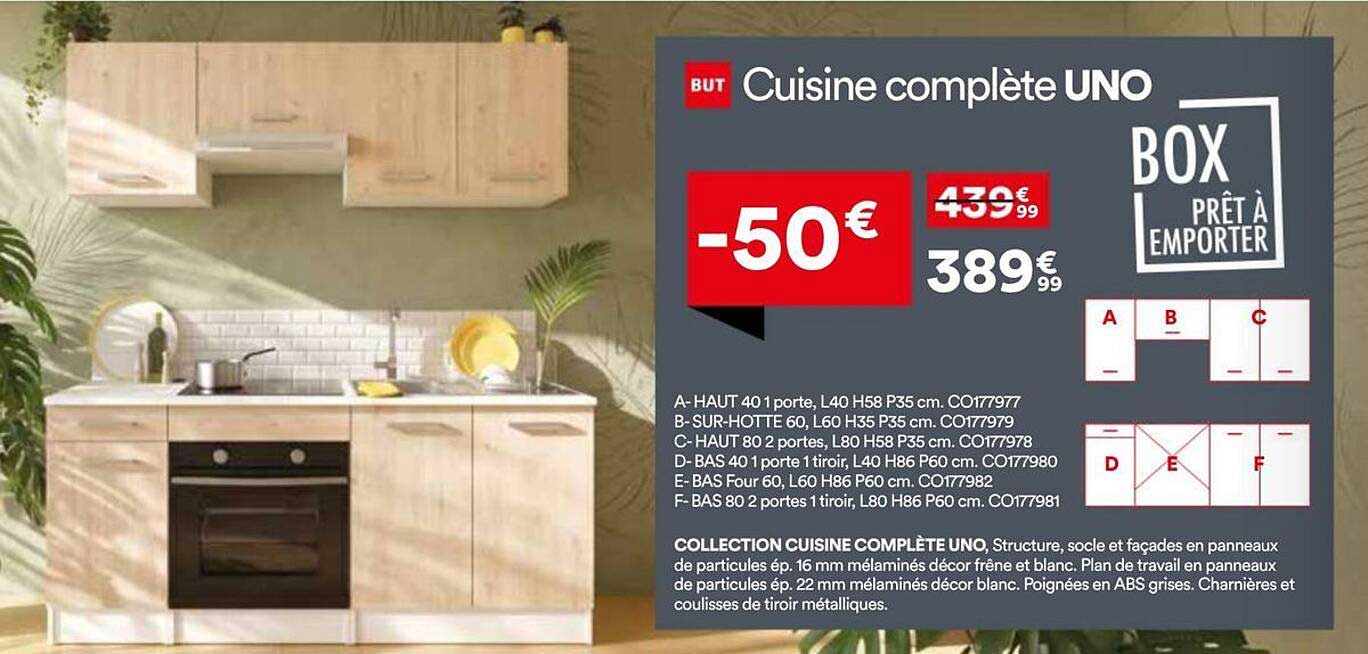 Cuisine complète UNO BOX prêt à emporter