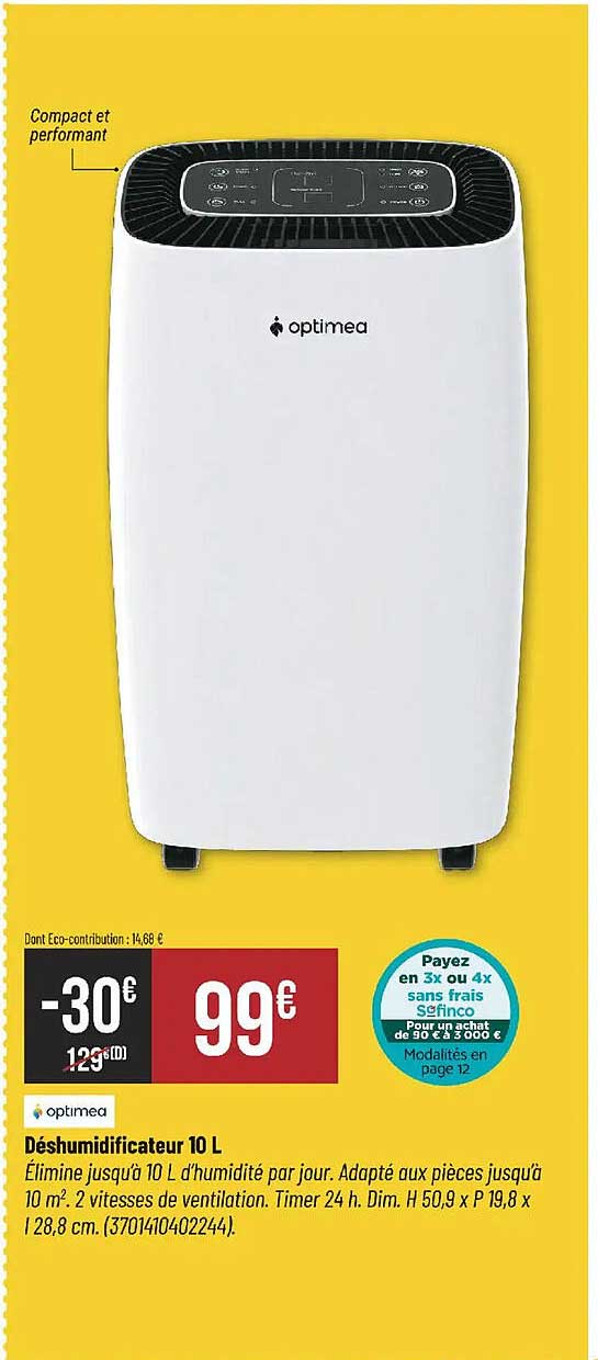 Déshumidificateur 10 L