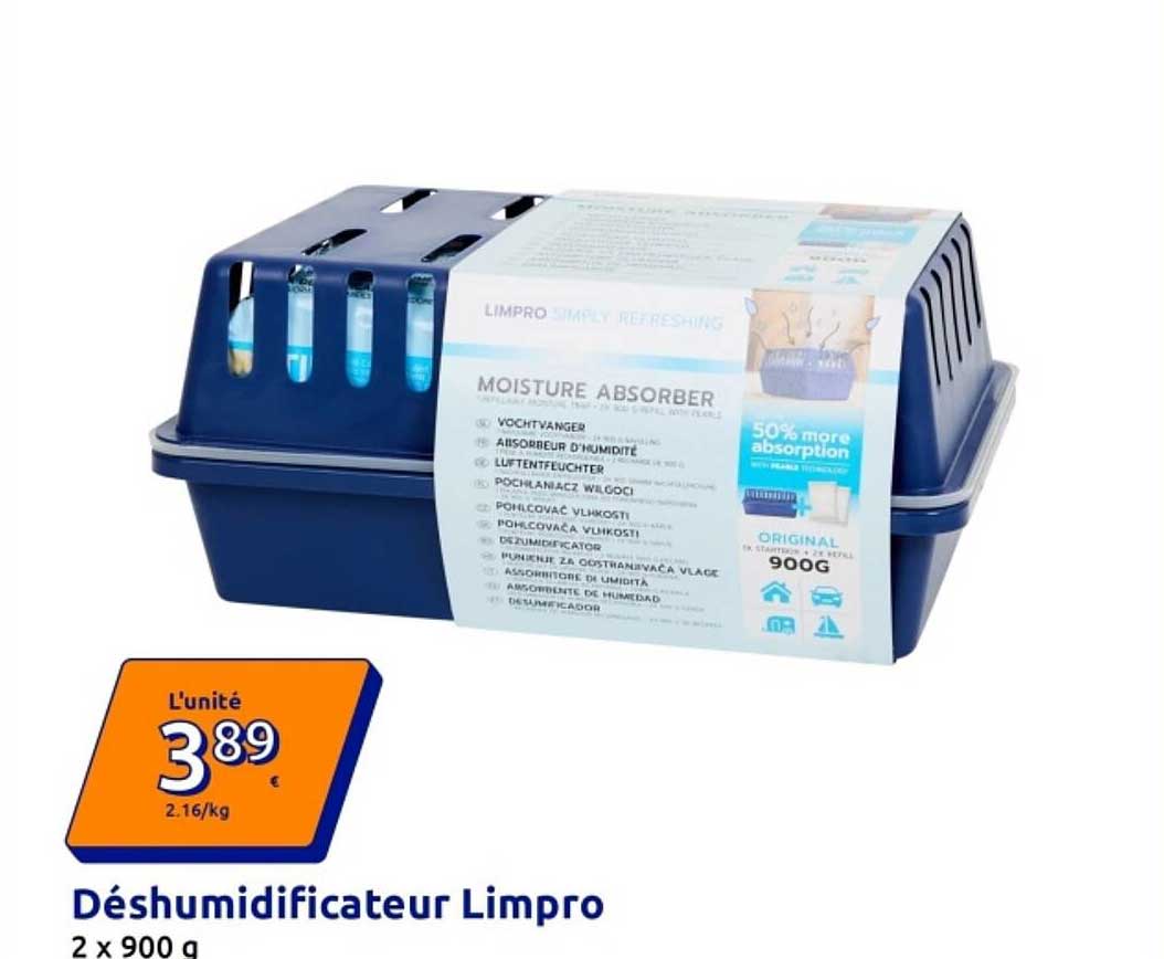 Déshumidificateur Limpro 2 x 900 g