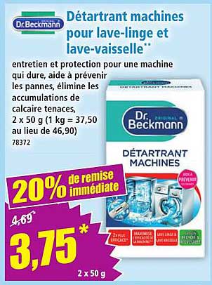 Détartrant machines pour lave-linge et lave-vaisselle