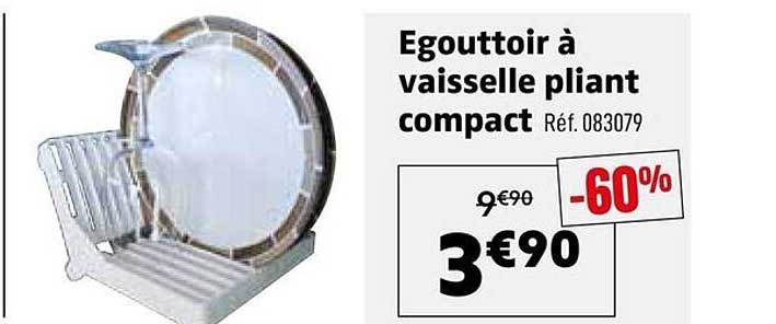Egouttoir à vaisselle pliant compact