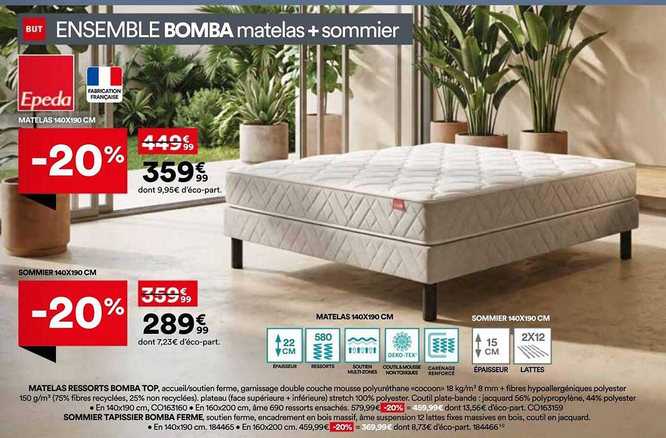 ENSEMBLE BOMBA matelas + sommier