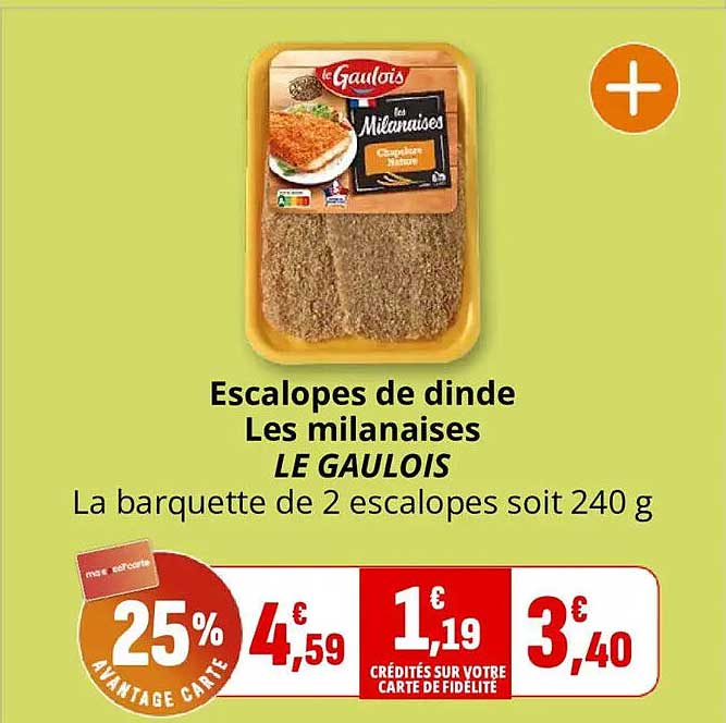 Escalopes de dinde Les milanaises LE GAULOIS