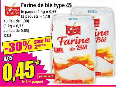 Farine de blé type 45