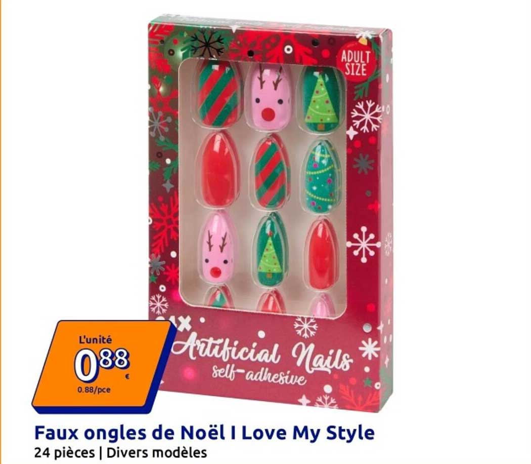 Faux ongles de Noël I Love My Style