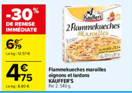 Flammekueches maroilles oignons et lardons KAUFFER’S