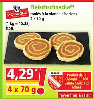 Fleischschnacka roulés à la viande alsaciens 4 x 70 g