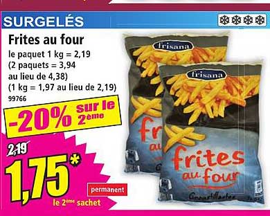 Frites au four