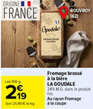 Fromage brossé à la bierre LA GOUDALE