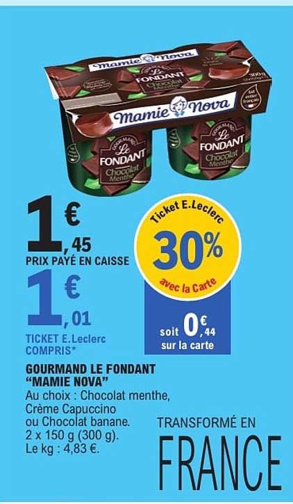 GOURMAND LE FONDANT "MAMIE NOVA"