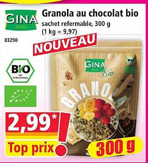 Granola au chocolat bio