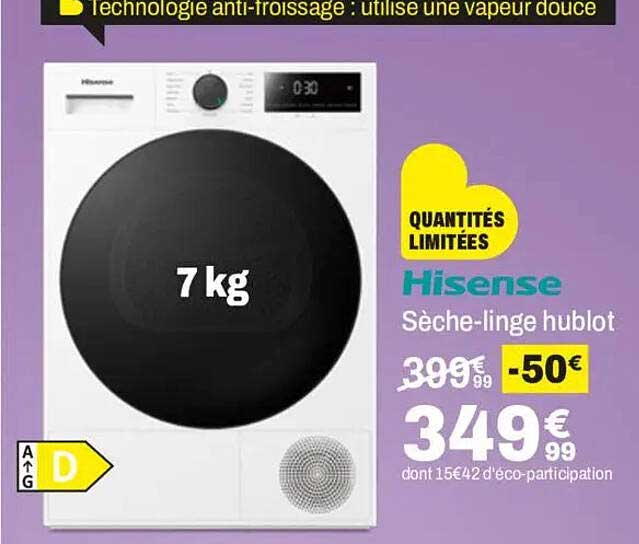 Hisense Sèche-linge hublot