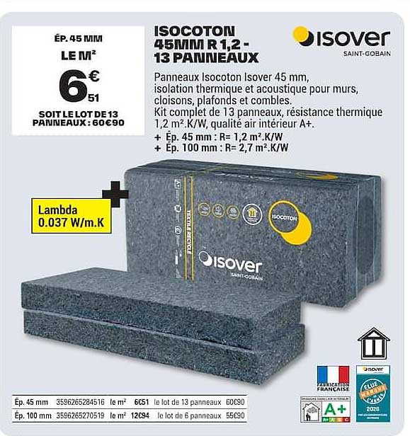 ISOCOTON 45MM R 1,2 - 13 PANNEAUX