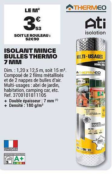 ISOLANT MINCE BULLES THERMO 7 MM