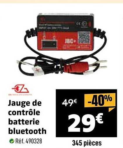 Jauge de contrôle batterie bluetooth