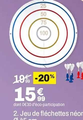 Jeu de fléchettes néon