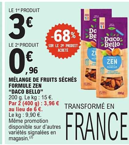 LE 1er PRODUIT 3€ LE 2e PRODUIT 0€ 96 -68% SUR LE 2e PRODUIT ACHETE