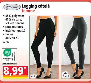 Legging côtelé femme