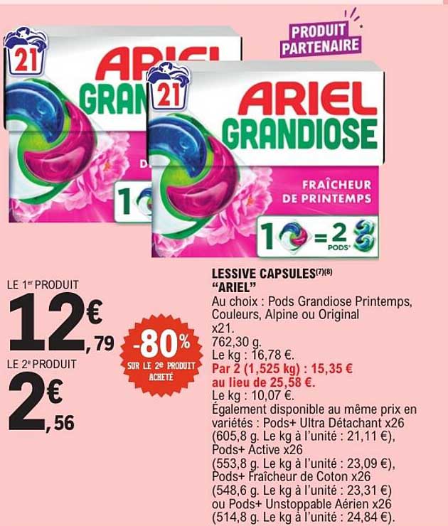 LESSIVE CAPSULES “ARIEL”