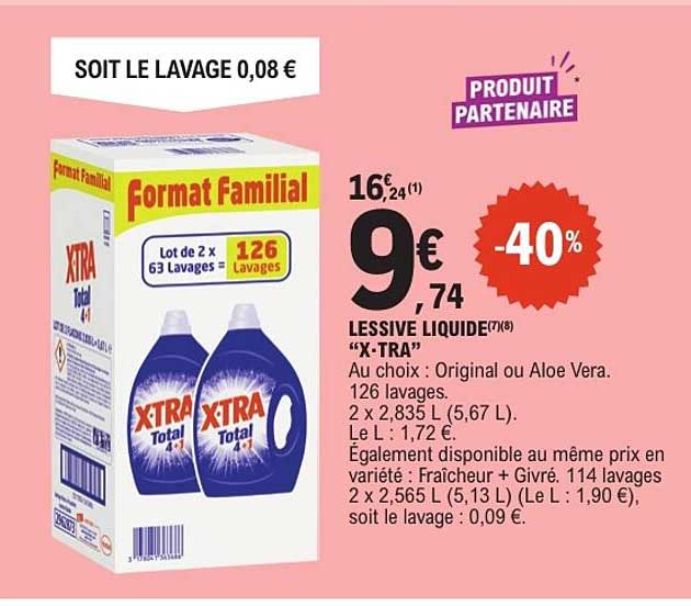 LESSIVE LIQUIDE "X-TRA"