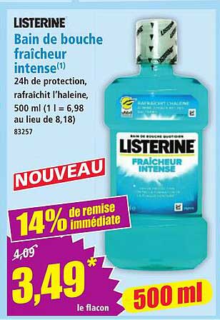 LISTERINE Bain de bouche fraîcheur intense