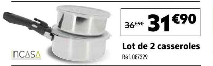 Lot de 2 casseroles