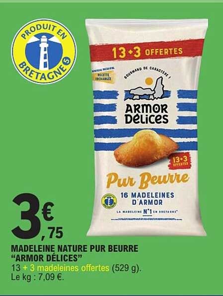 MADELEINE NATURE PUR BEURRE “ARMOR DÉLICES”