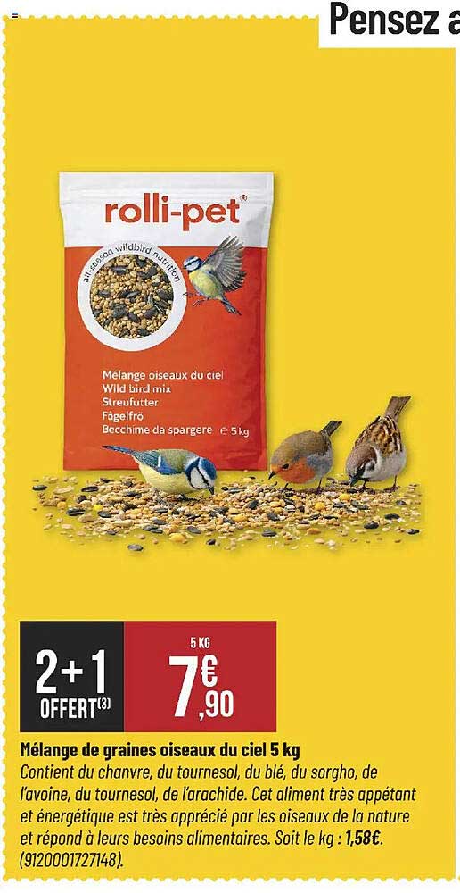 Mélange de graines oiseaux du ciel 5 kg