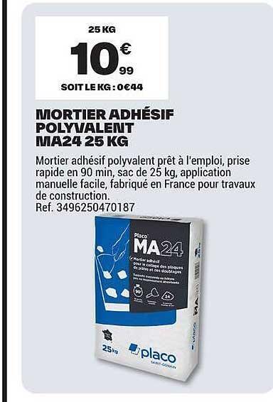 MORTIER ADHÉSIF POLYVALENT MA24 25 KG