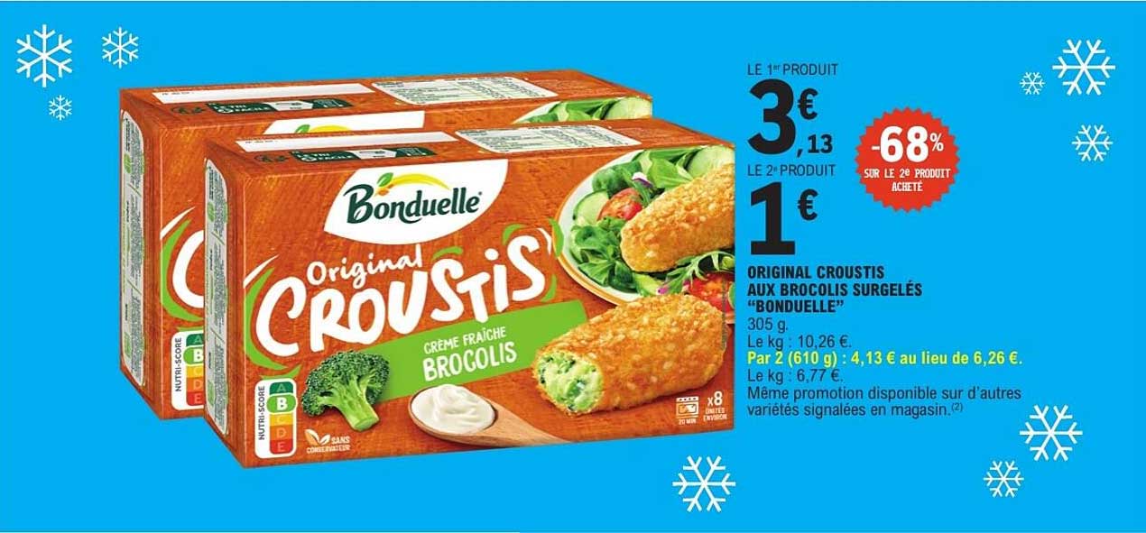 ORIGINAL CROUSTIS AUX BROCOLIS SURGELÉS “BONDUELLE”