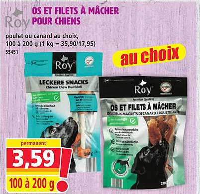 OS ET FILETS À MÂCHER POUR CHIENS