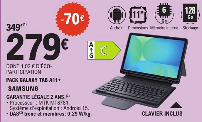 PACK GALAXY TAB A11+ SAMSUNG