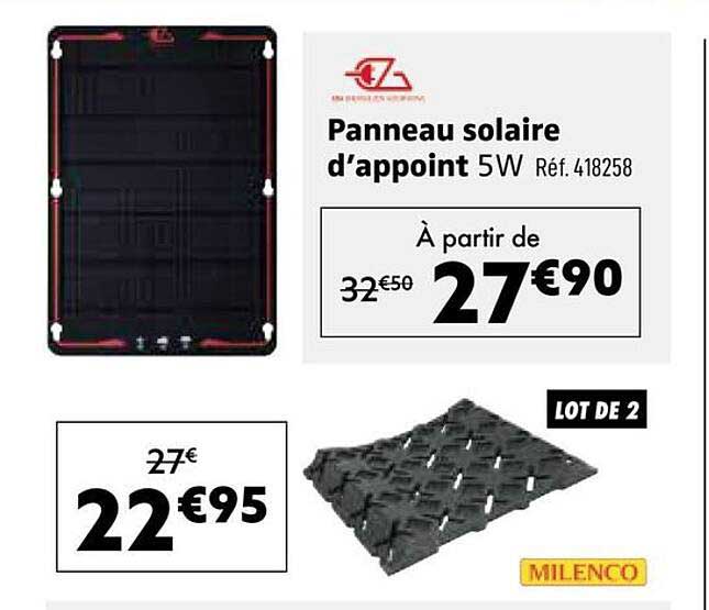 Panneau solaire d’appoint 5W Réf. 418258