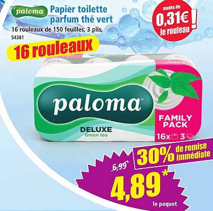 Papier toilette parfum thé vert