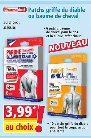 Patches griffe du diable ou baume de cheval