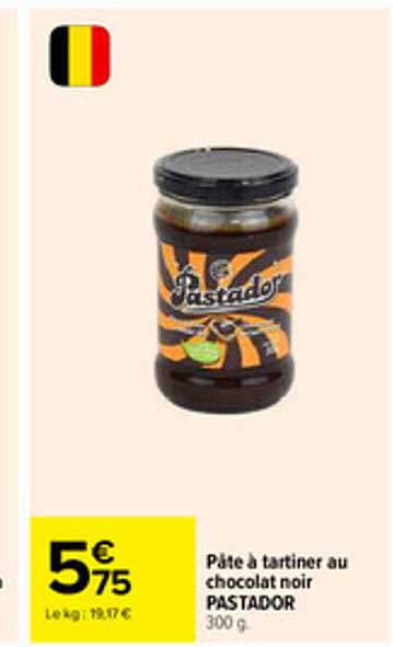 Pâte à tartiner au chocolat noir PASTADOR 300 g