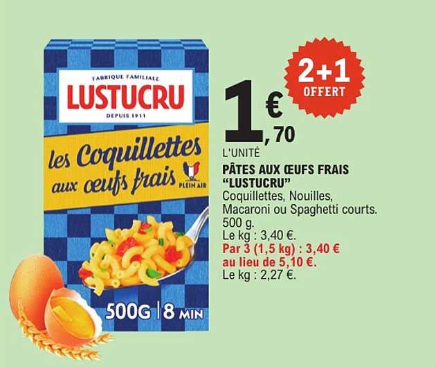 PÂTES AUX ŒUFS FRAIS “LUSTUCRU”
