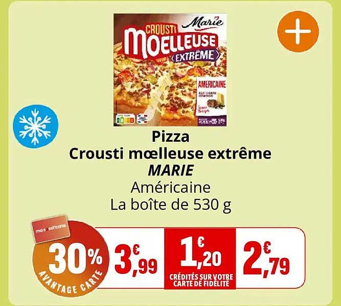 Pizza Crousti moelleuse extrême MARIE Américaine La boîte de 530 g