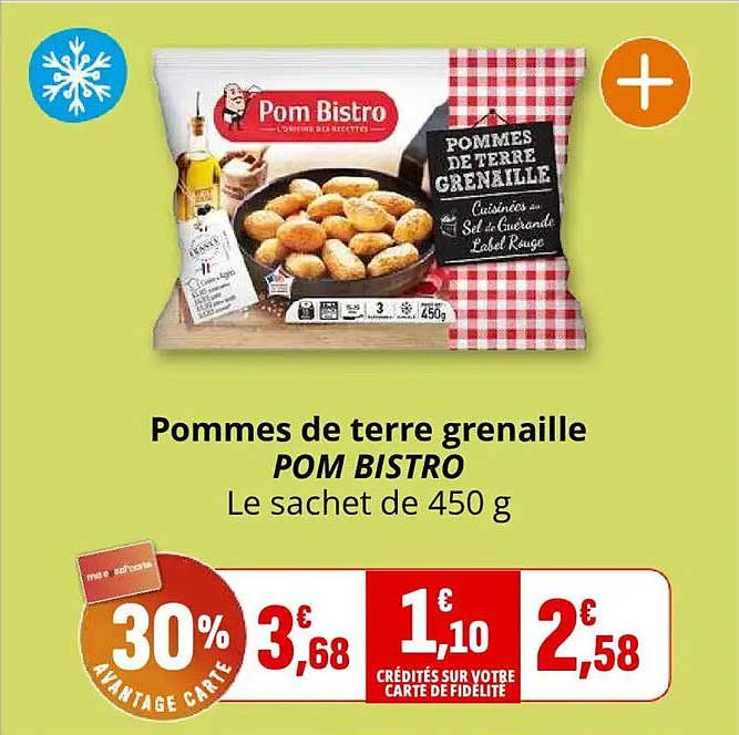 Pommes de terre grenaille POM BISTRO Le sachet de 450 g