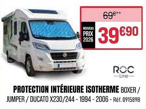 PROTECTION INTÉRIEURE ISOTHERME BOXER / JUMPER / DUCATO X230/244 - 1994 - 2006 - Réf. 091589B
