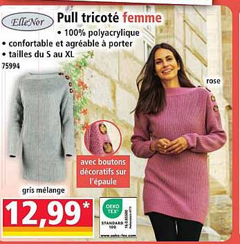 Pull tricoté femme