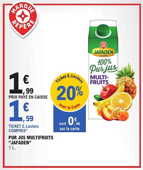 PUR JUS MULTIFRUITS "JAFADEN" 1 L.