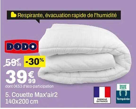 Respirante, évacuation rapide de l'humidité