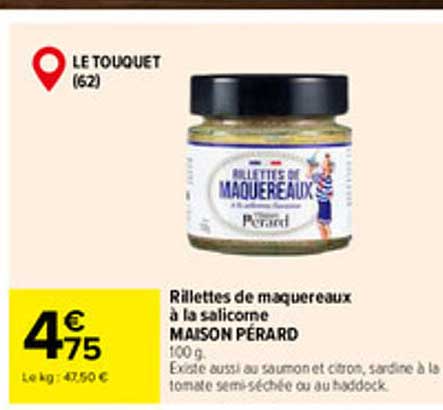 Rillettes de maquereaux à la sicilienne MAISON PÉRARD