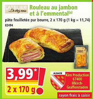 Rouleau au jambon et à l’emmental(a)