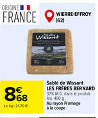 Sablé de Wissant LES FRÈRES BERNARD