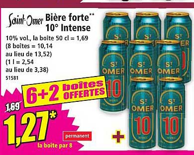 Saint-Omer Bière forte 10° Intense