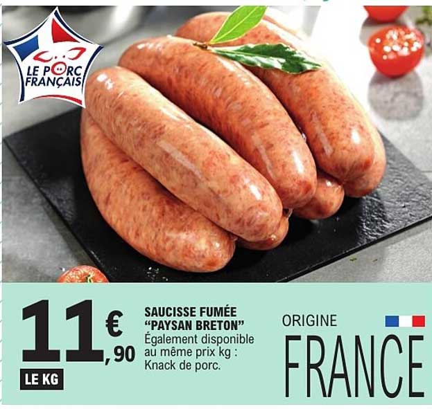 SAUCISSE FUMÉE “PAYSAN BRETON”