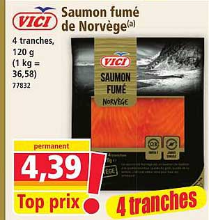 Saumon fumé de Norvège(a)